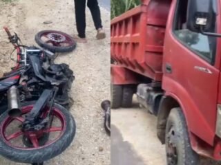 Tabrakan Truk Vs Motor di Konawe Kepulauan Sultra. Pemotor Tewas di Lokasi