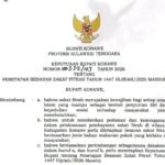 Pemkab Konawe Tetapkan Besaran Zakat Fitrah Tahun 2026. Beras Medium Rp34 Ribu, Premium Rp37 Ribu