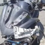 Tabrakan Motor Vs Truk Di Puuwatu Kota Kendari. Motor Ringsek Polisi Selidiki Penyebab