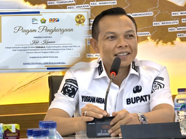 Konawe Bakal Terima Piagam Terbaik II PPD Sultra 2026, Bupati Yusran Akbar: Ini Baru Awal untuk Lebih Maju
