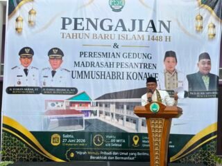 Bupati Yusran Akbar Resmikan Gedung Madrasah Ummushabri Konawe. Tekankan Pendidikan Akhlak Sejak Dini