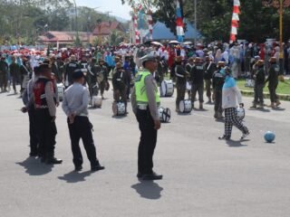Puluhan Barisan Devile Kabupaten Konawe Meriahkan HUT ke-81 RI