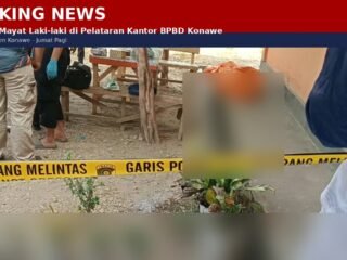 Detik-detik Penemuan Mayat di Kantor BPBD Konawe. Warga Sebut Motor dan HP korban berada di TKP